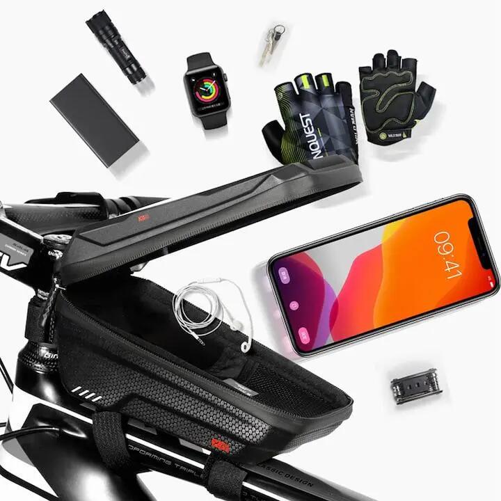 Support de téléphone pour vélo, compatible avec les écrans tactiles, étanche, de 5/6