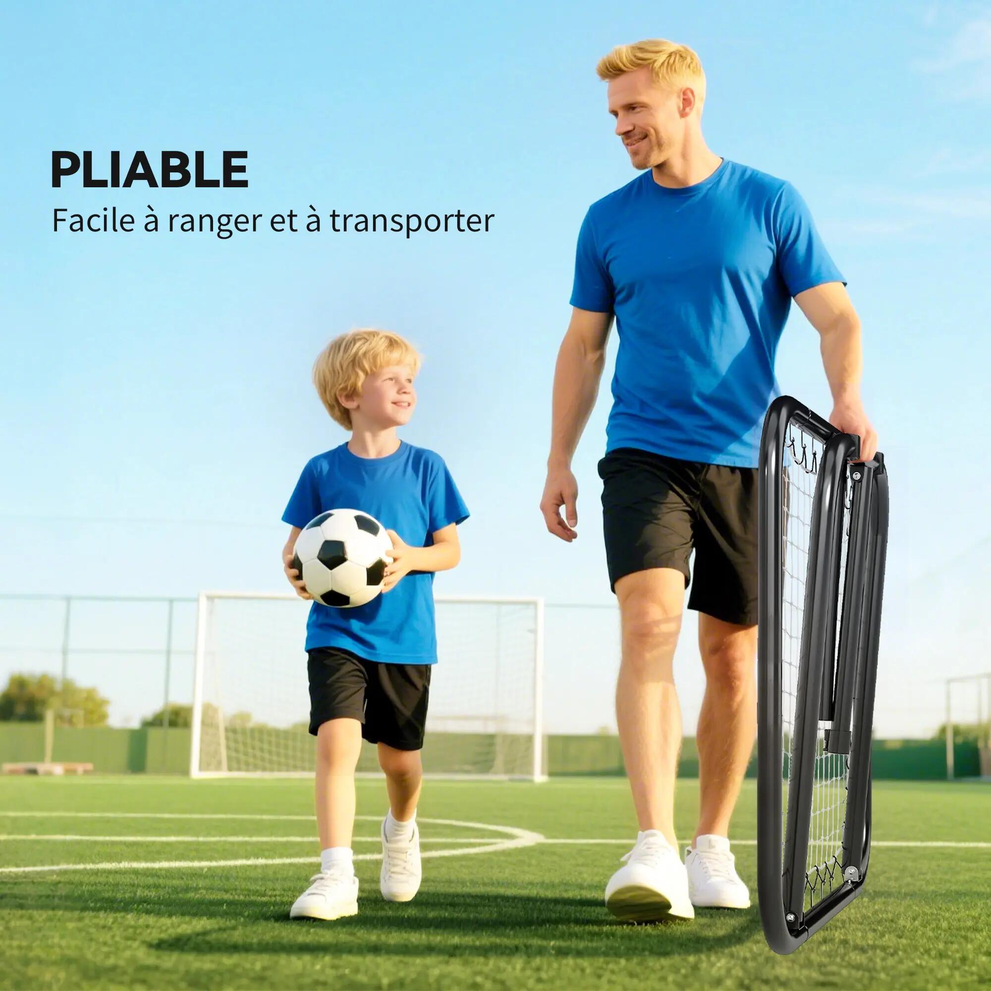 Filet de rebond de football rebondisseur de football réglable pliable portable 7/9