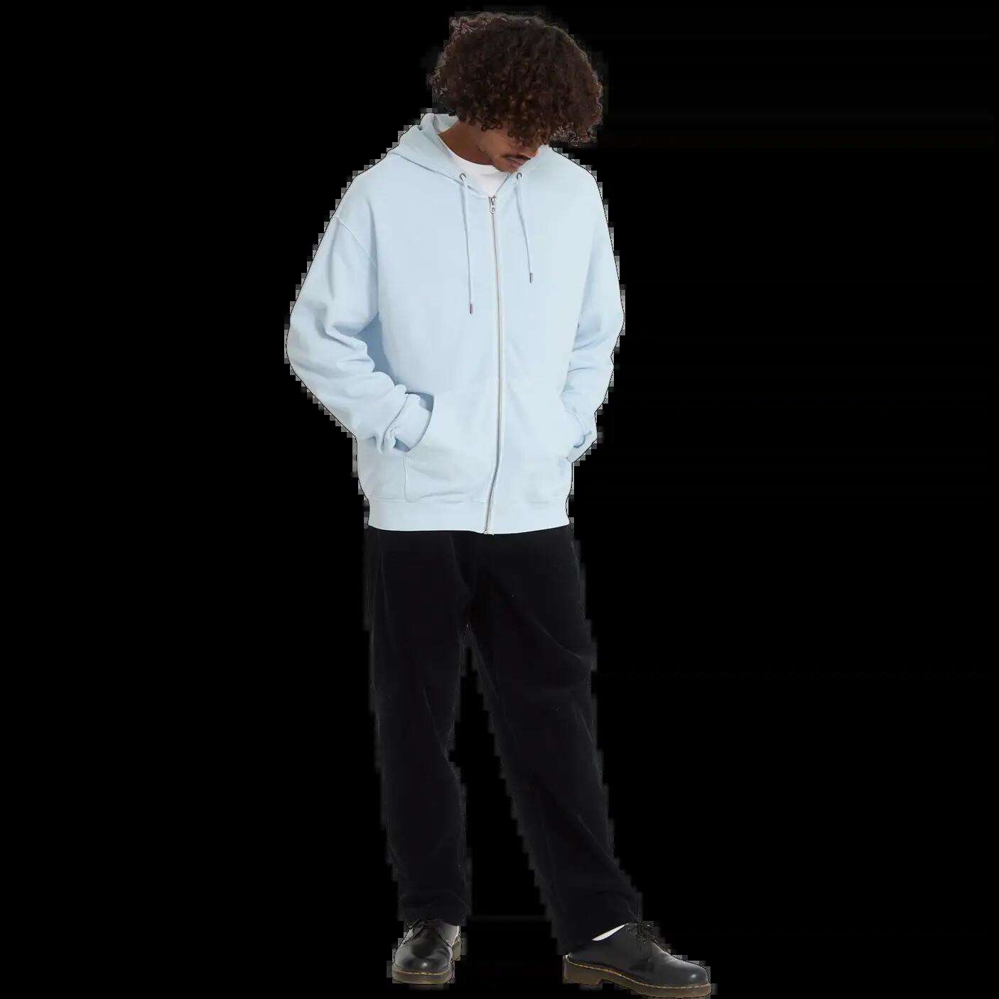 Sweat à capuche zippé Volcom SINGLE STONE TW Bleu Clair 5/6