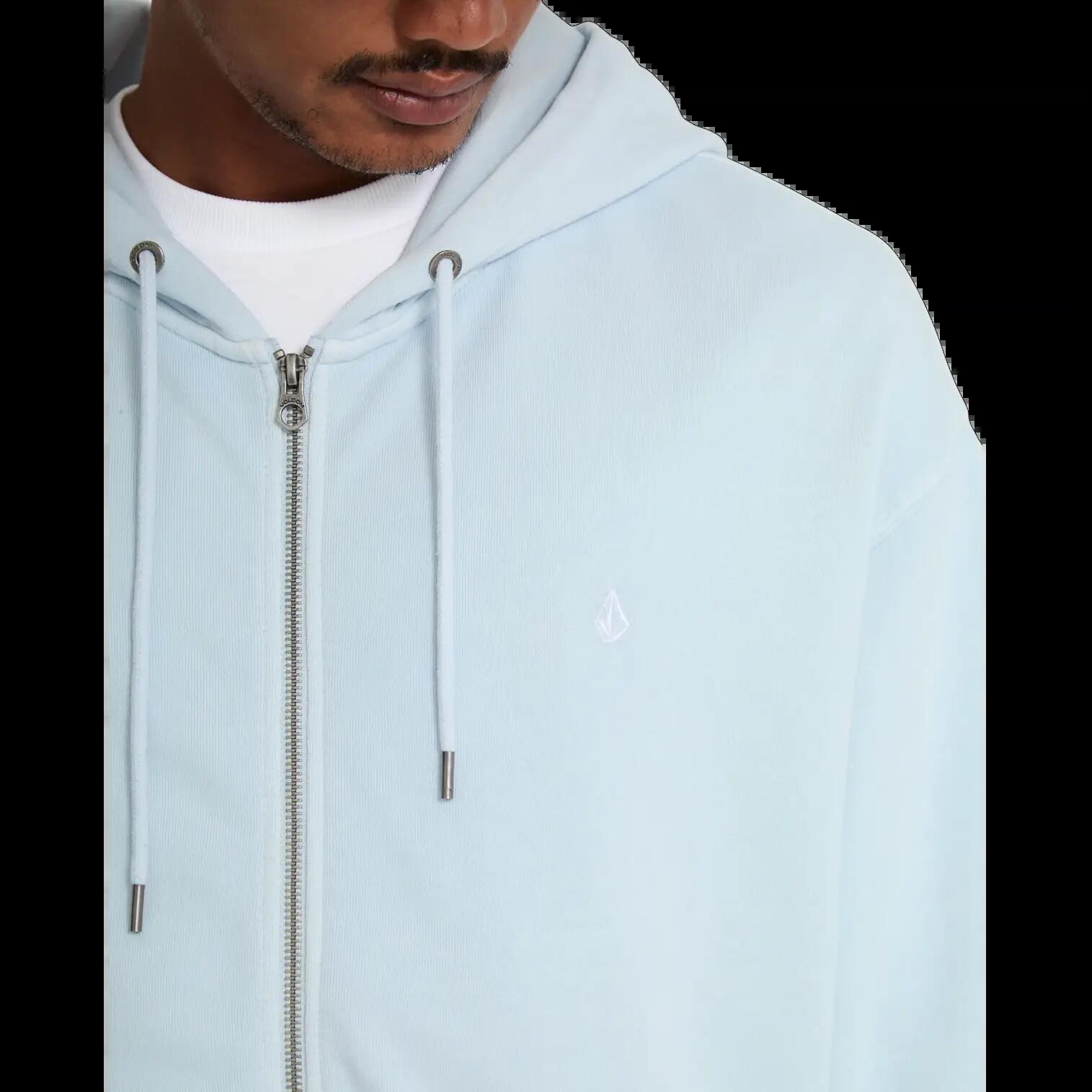 Sweat à capuche zippé Volcom SINGLE STONE TW Bleu Clair 4/6