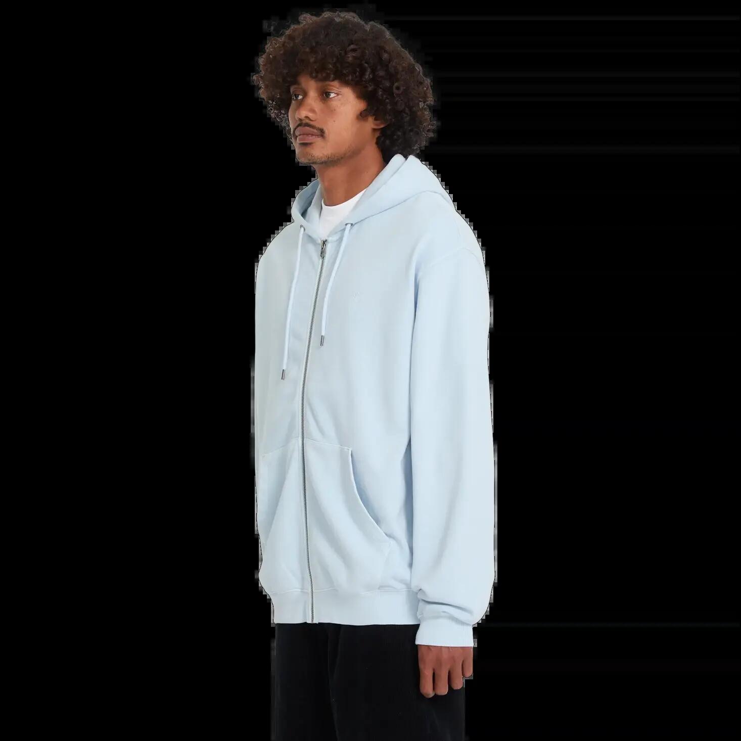 Sweat à capuche zippé Volcom SINGLE STONE TW Bleu Clair 3/6
