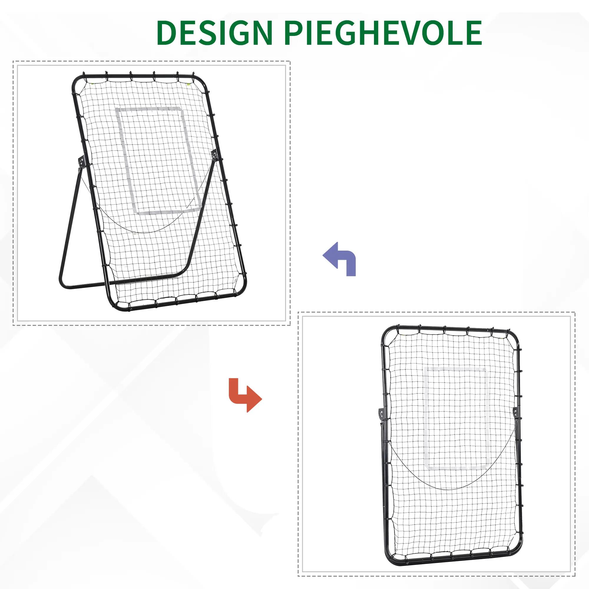 Filet de rebond de football pliable avec cible, hauteur et angle réglables 6/9