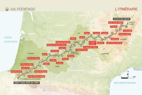 VIA PODIENSIS LA VOIE DU PUY CHEMIN DE COMPOSTELLE 2/4