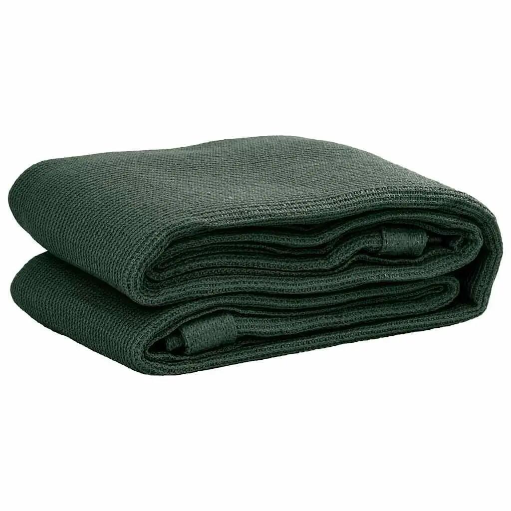 Tapis de sol tente camping en HDPE vidaXL vert foncé 2/7