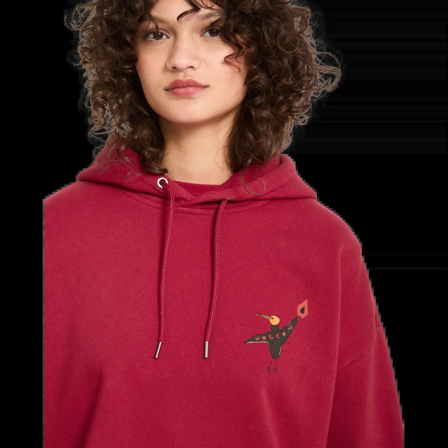 Sudadera con capucha Volcom MOOVE ON PO Rojo Profundo 4/6
