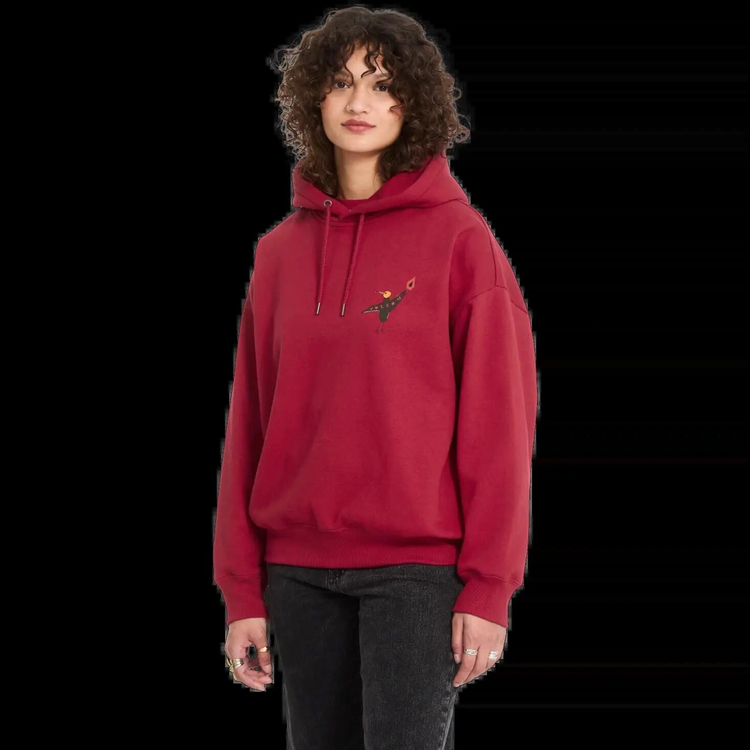 Sudadera con capucha Volcom MOOVE ON PO Rojo Profundo 3/6