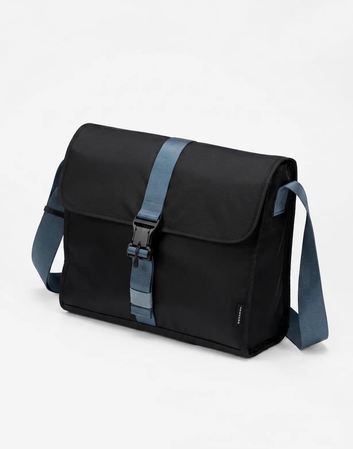 HAWKERS - Borsa a Tracolla MESSENGER BAG BLACK TEAL 5/7