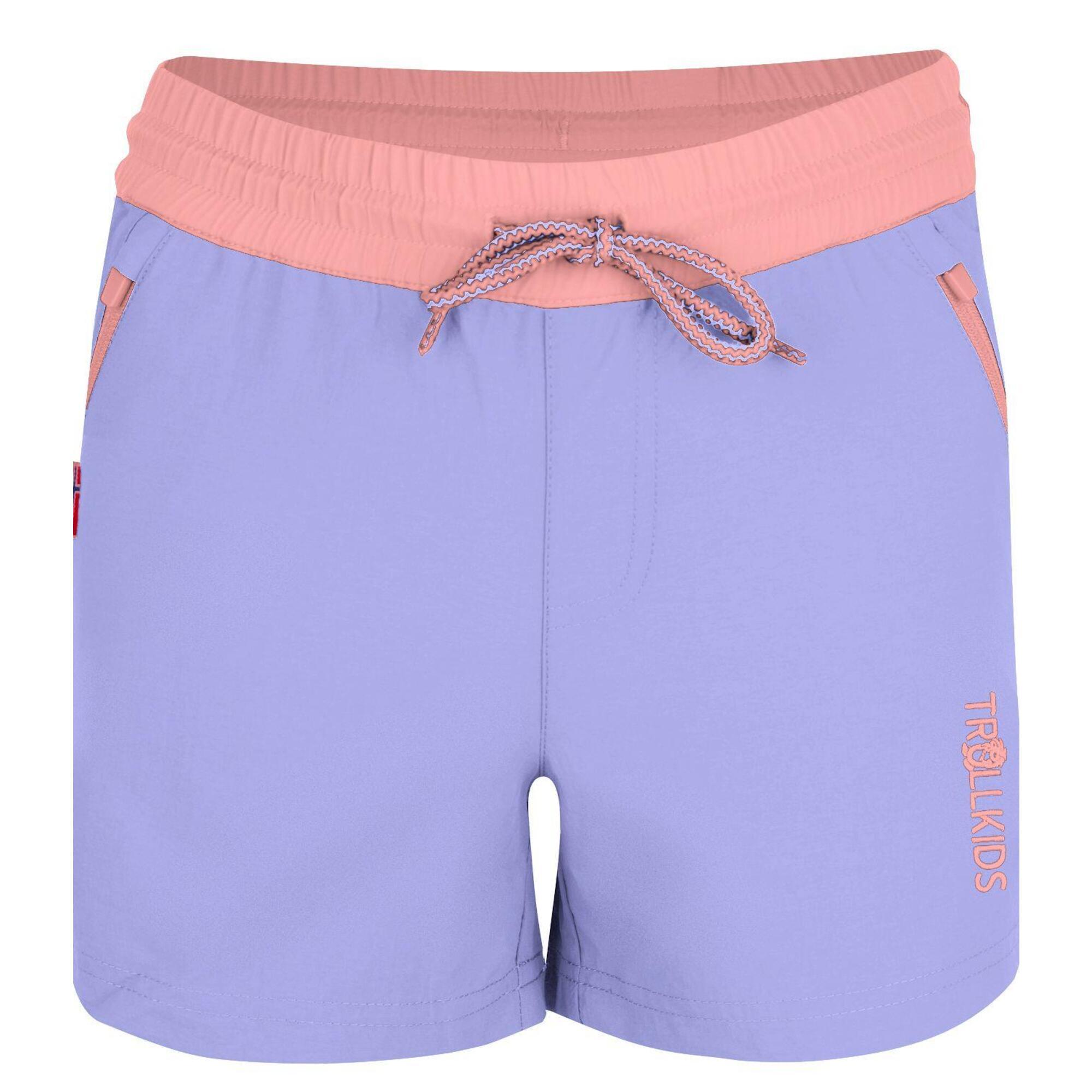 Arendal children's shorts purple/apricot