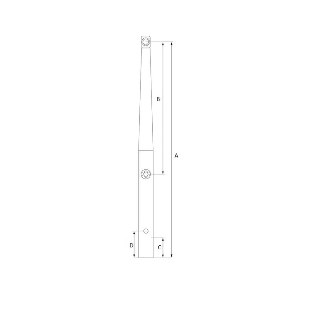 Stanchion Plastimo 2 trous en acier inoxydable 3/4