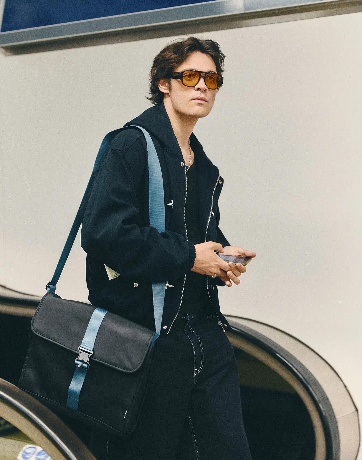 HAWKERS - Borsa a Tracolla MESSENGER BAG BLACK TEAL 2/7