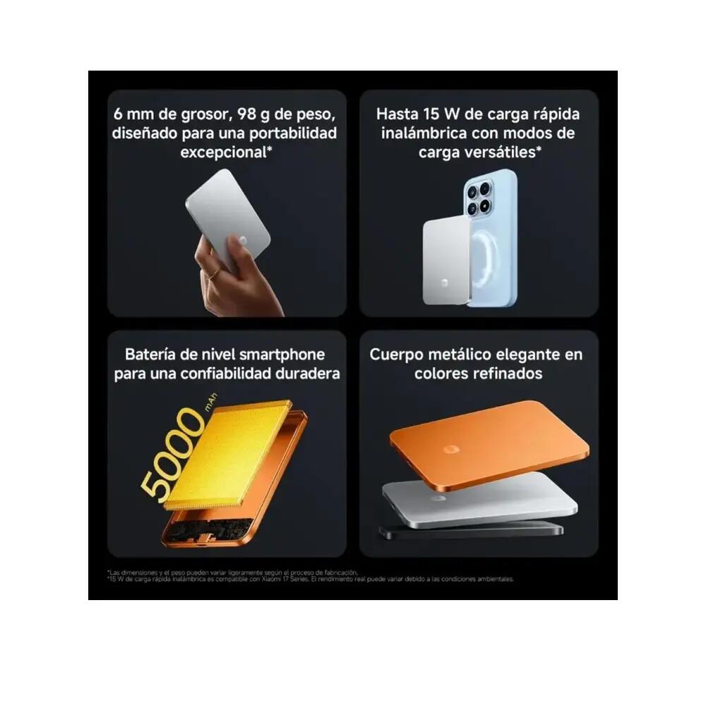 Externe Batterie Xiaomi UltraThin Magnetic 5000mAh 15W 5/10