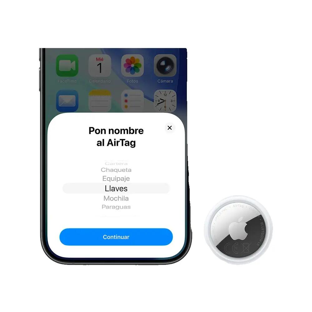 Dispositif de suivi Apple AirTag (2ème génération) Argent/Blanc 5/6