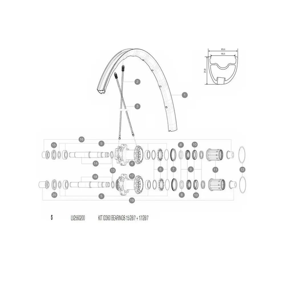 Cuscinetti per ruote Mavic ID360 Argento 2 pezzi 2/2