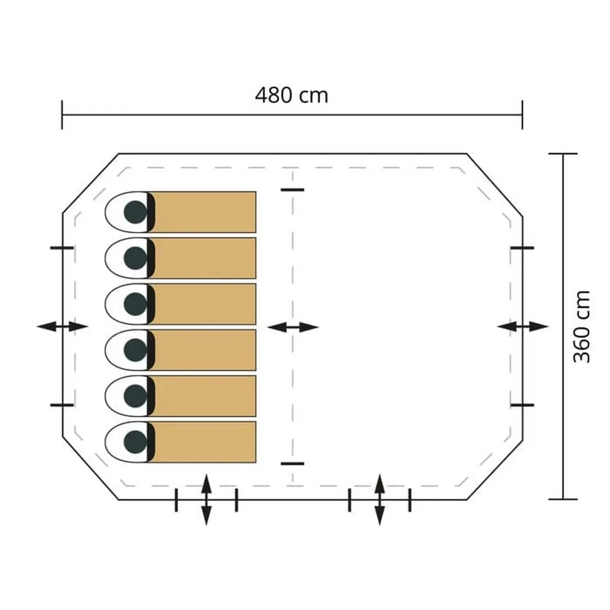 Gebraucht - Tunnelzelt Solheim Protect - 6 Personen - UPF 50+ - Tragetasche 15/16