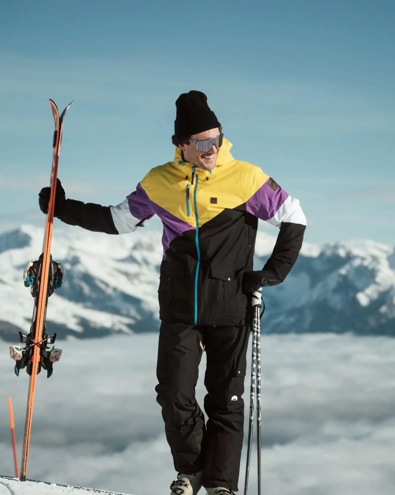Spodnie narciarskie i snowboardowe Fresh Pow dla mężczyzn - czarne 8/8