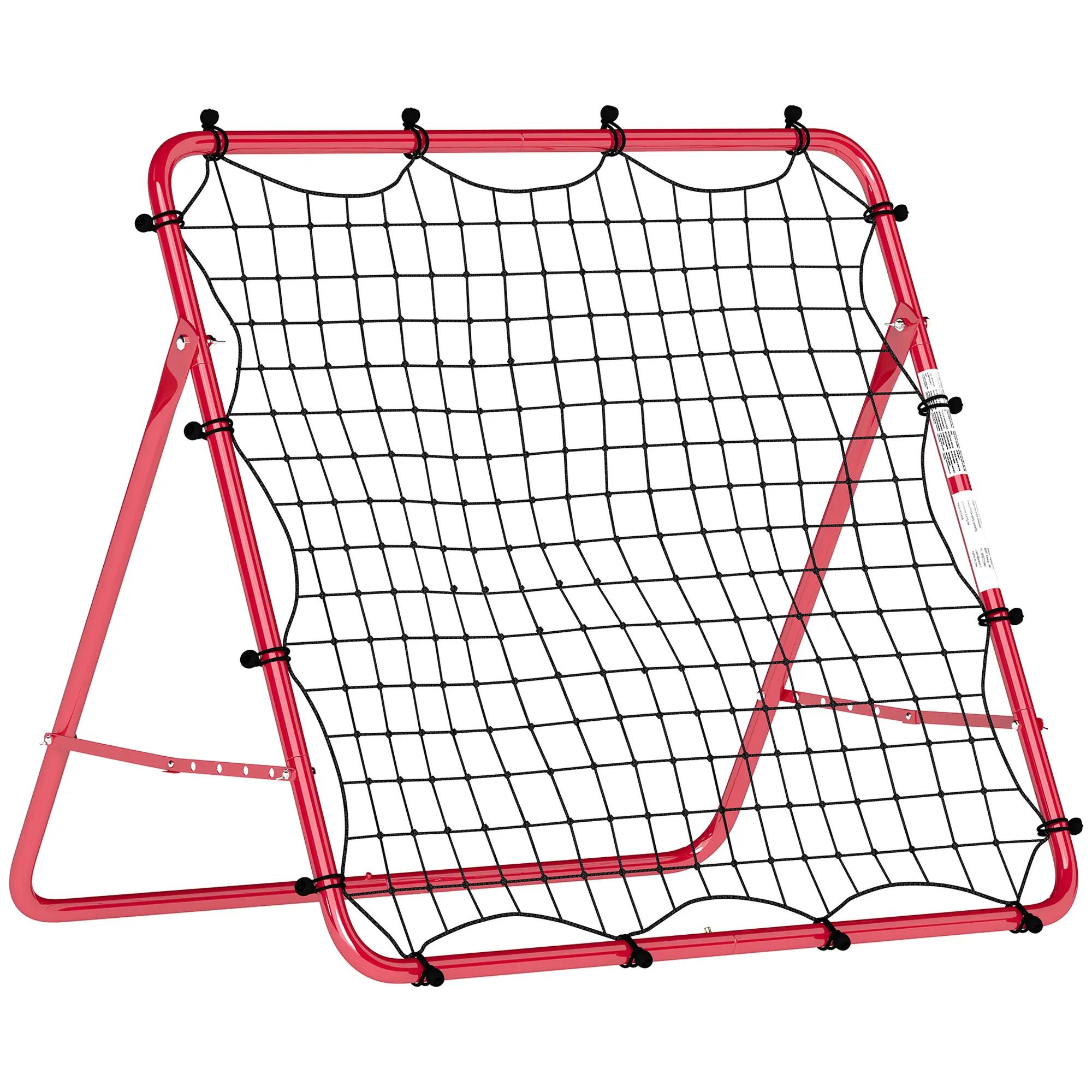 Filet de Rebond Football Portable, 5 Angles Réglables en Acier et Nylon à 1/9
