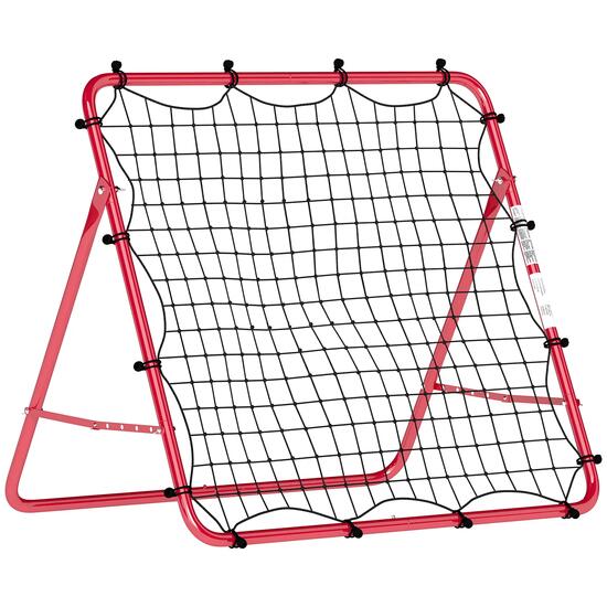 Filet de Rebond Football Portable, 5 Angles Réglables en Acier et Nylon à