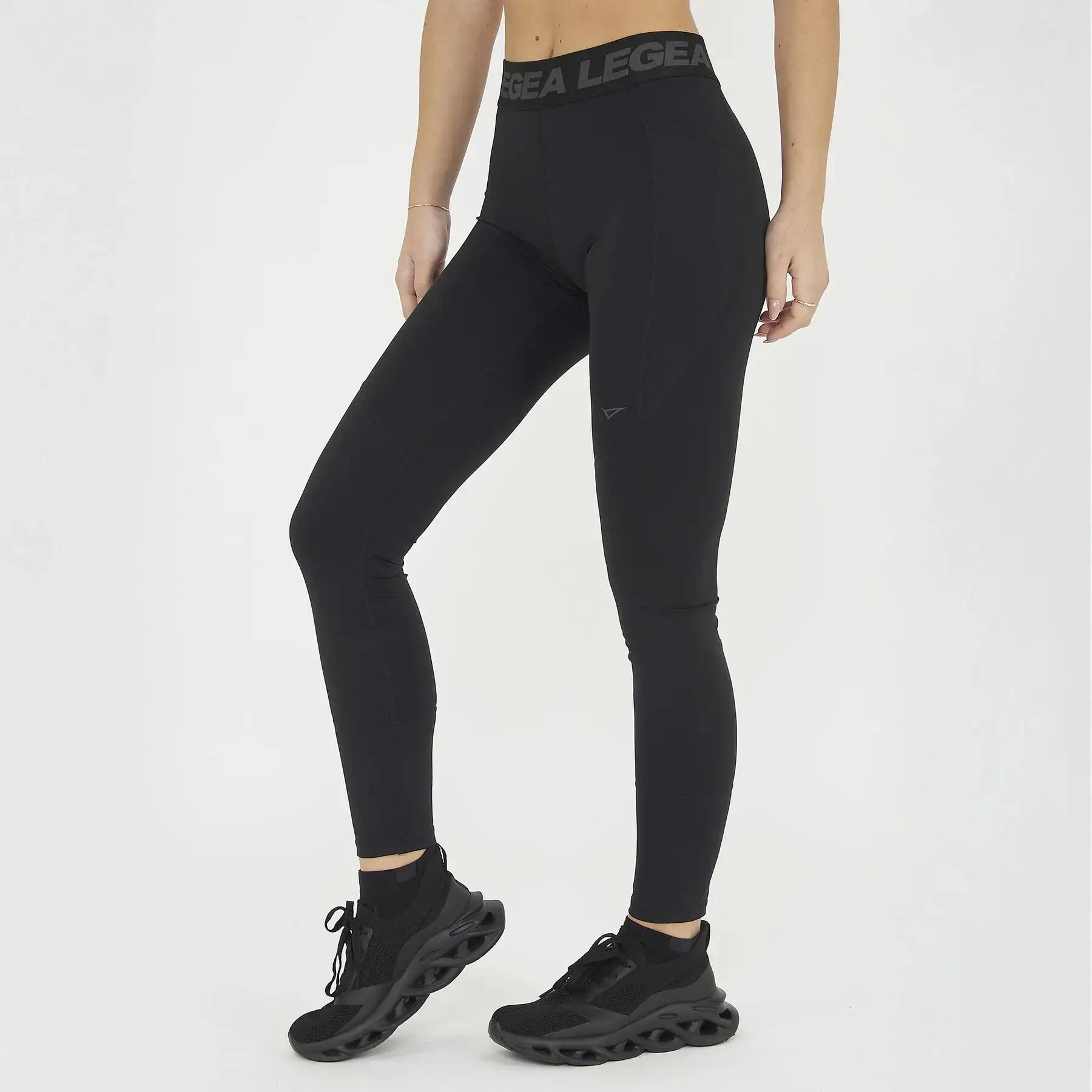 Női Futó Leggings Magas Derék Nereide Fekete 2/3