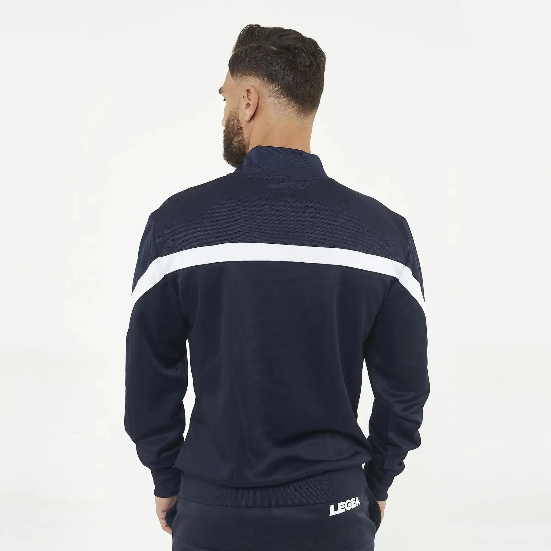 Veste de running Calcutta 100% polyester bleu-blanc 3/7