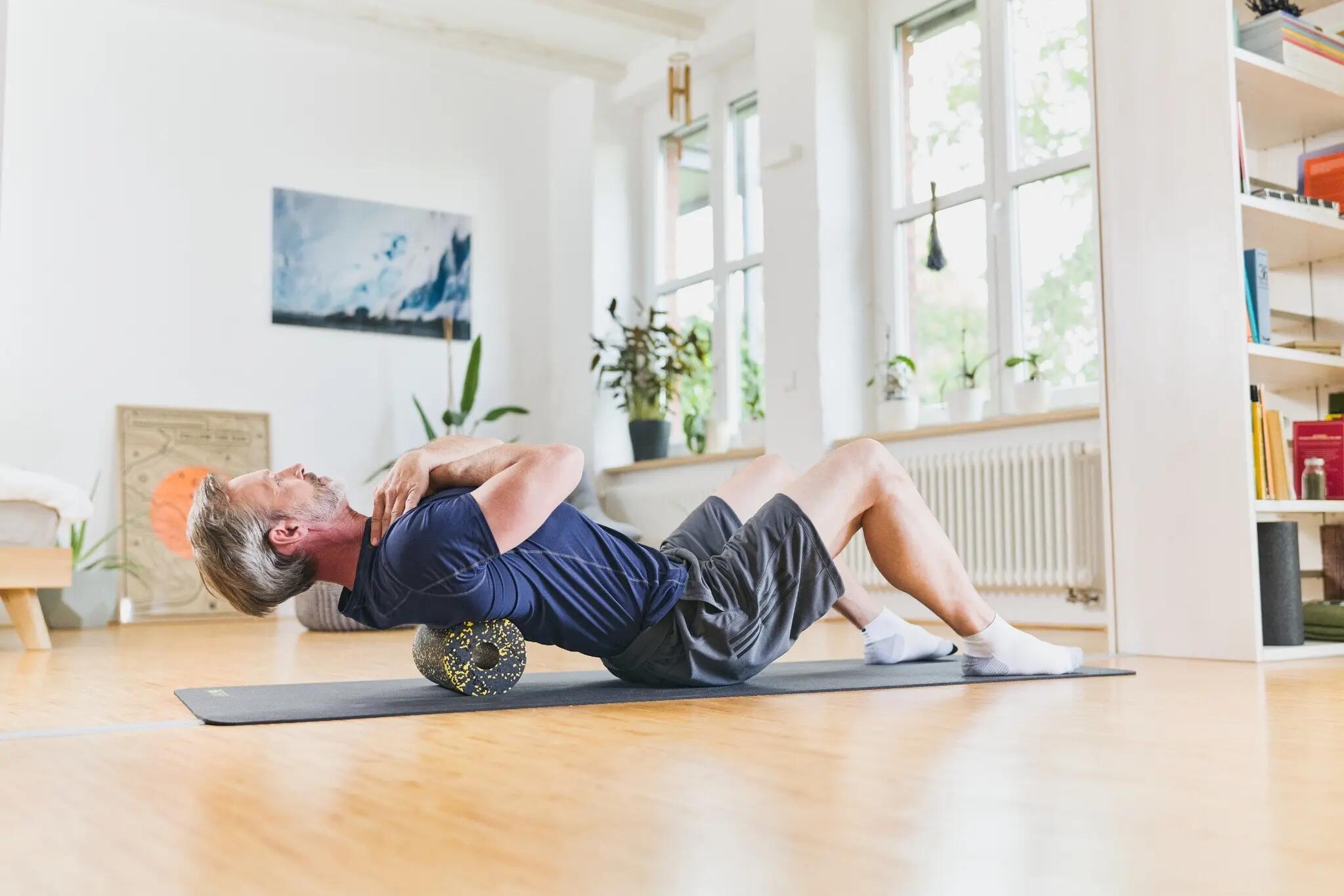 Standard Foam Roller - 30 cm - Nero / Bianco / Blu 7/11