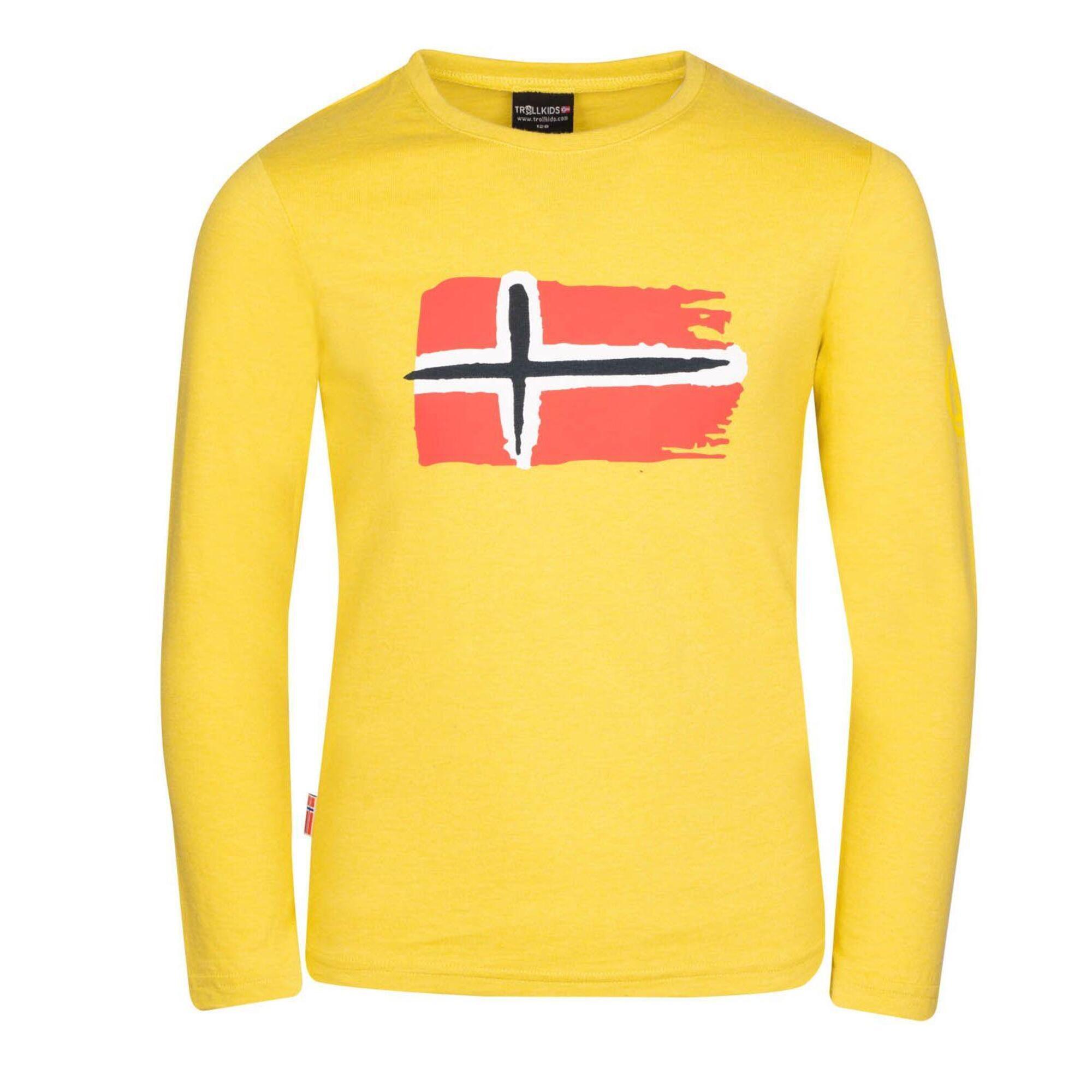 TROLLKIDS Kinder Longsleeve Oslo Sonnengelb