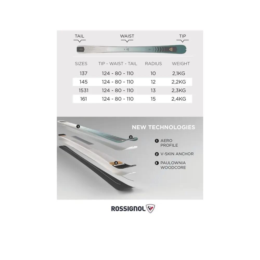 Esquís sin fijaciones Rossignol Escaper 80 Pro azul para hombre 5/6