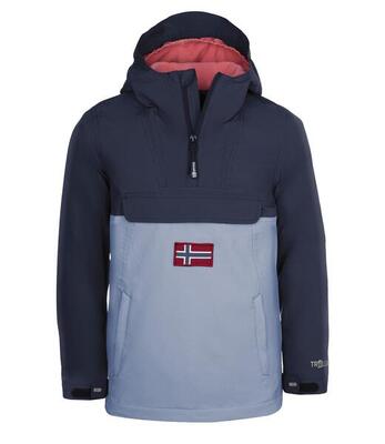 Mädchen Anorak Kirkenes Marine/Staub-Blau/Antikrosa