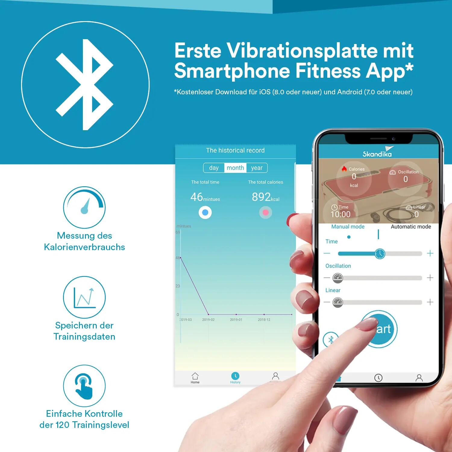 Gebraucht - Vibrationsplatte Home Vibration Plate 900 Plus - 120 Stufen 7/9