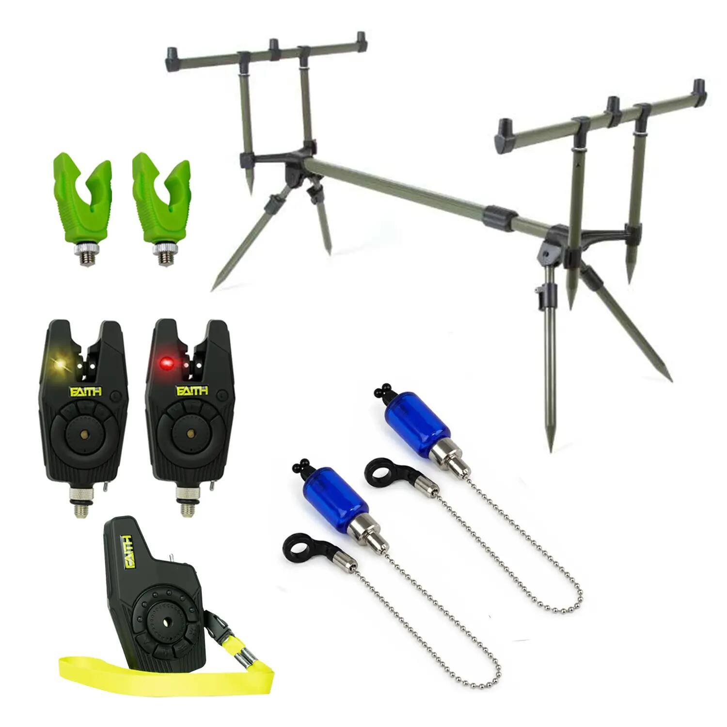 Set de 2 suporturi pentru lansete cu alarmă de mușcătură swinger - Transformer