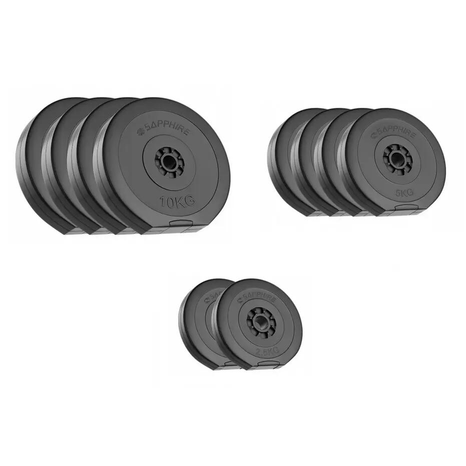 Zestaw kulturystyczny Sapphire SG-104kg z ławką składaną XG35 obciążenia gryfy 3/7