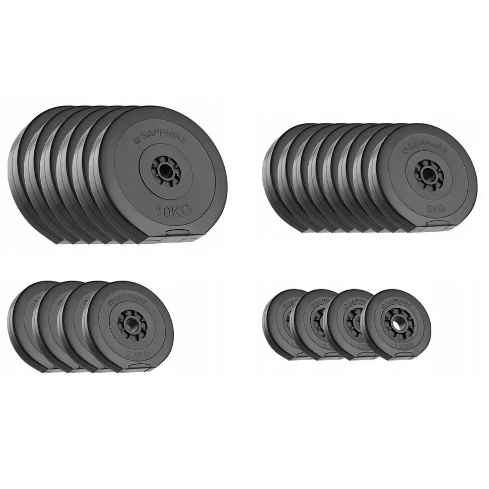 Zestaw kulturystyczny Sapphire SG-158kg z ławką XG-500 wyciąg obciążenia gryfy 4/7