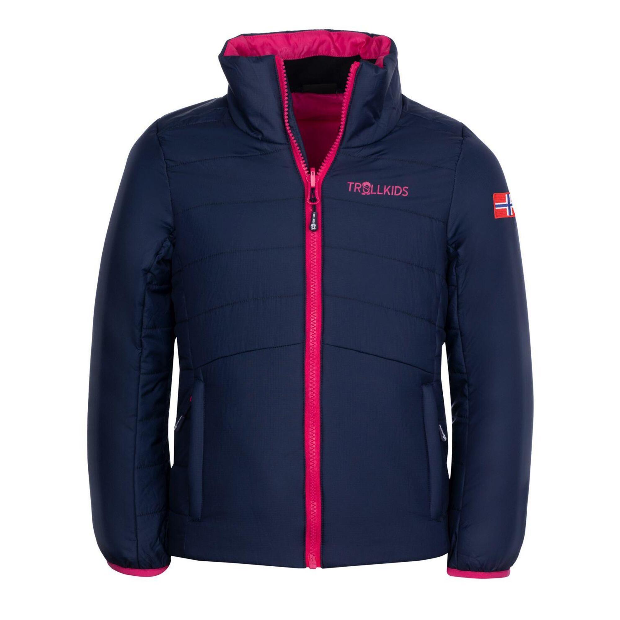 Skavangen girls' jacket navy blue/magenta