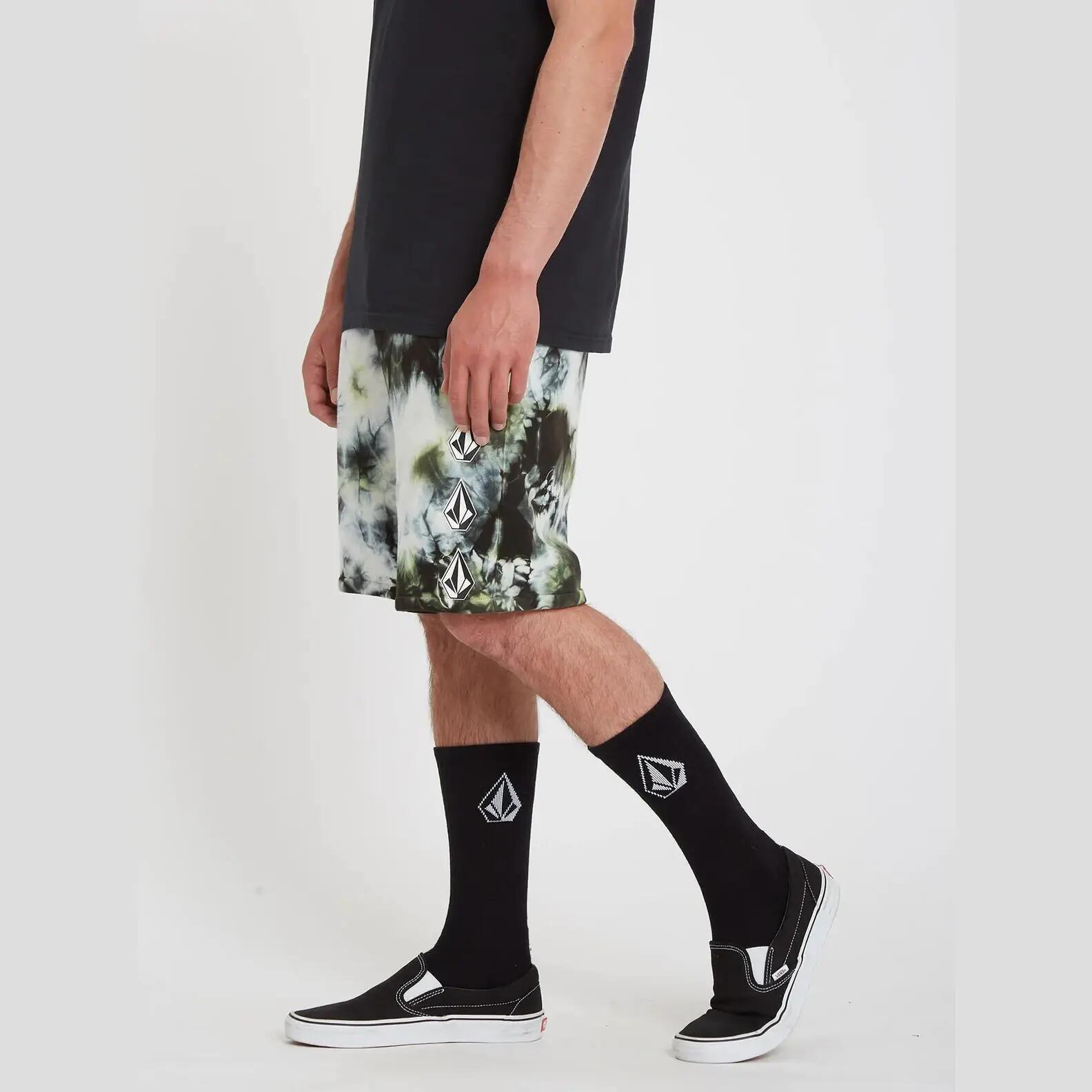 Calções Volcom Iconic Stone Plus Fleece Short Verde Lima 3/4