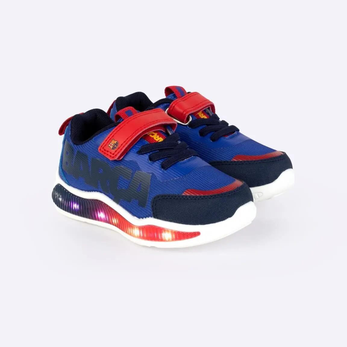 Turnschuhe mit Licht Kinder FC Barcelona mit Klett Blau 2/6