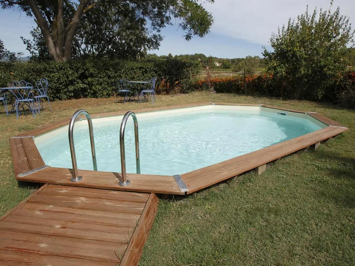 Piscine bois Océa 6,10 x 4,00 x 1,30 m - Liner gris 4/5