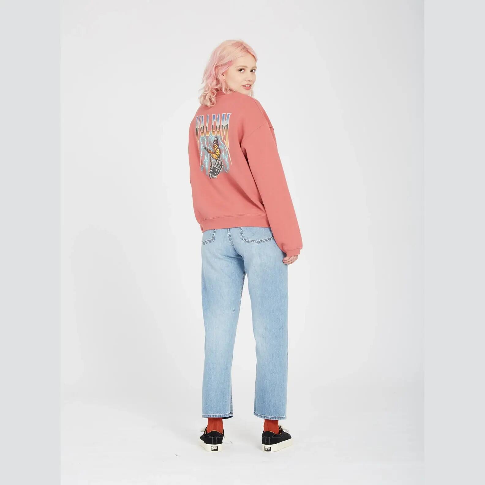 Felpa Volcom Lookeeing for crew Rosa 4/4
