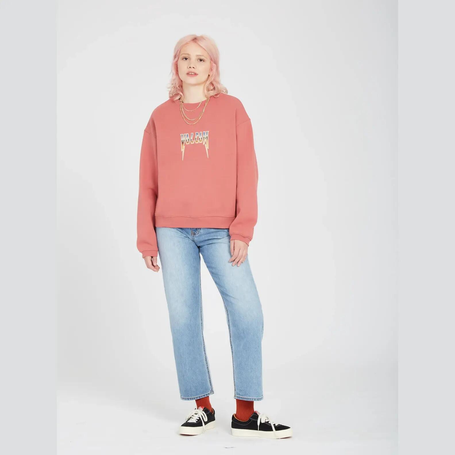 Felpa Volcom Lookeeing for crew Rosa 3/4