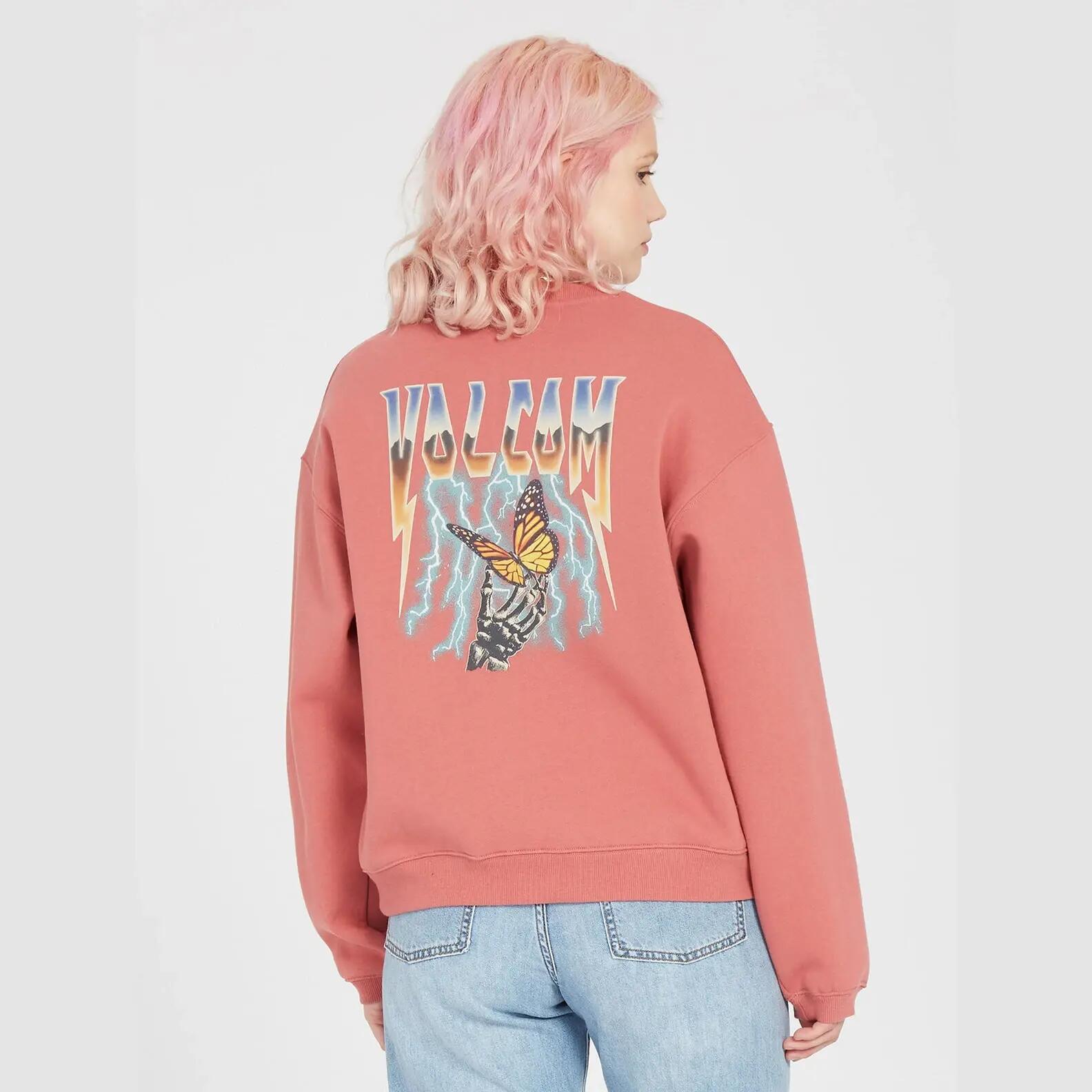 Felpa Volcom Lookeeing for crew Rosa 2/4