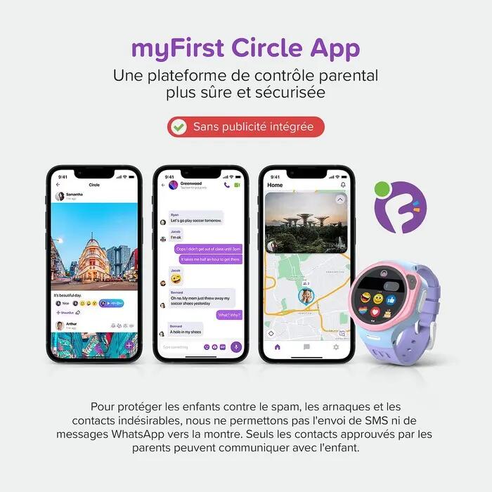 Montre connectée FONE R2 Rose Macaron 5/7