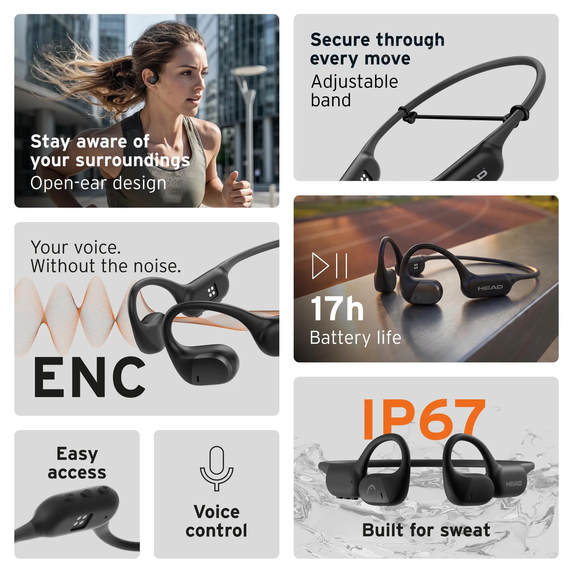 Fones de ouvido  AeroRun Pro de ouvido aberto 2/9