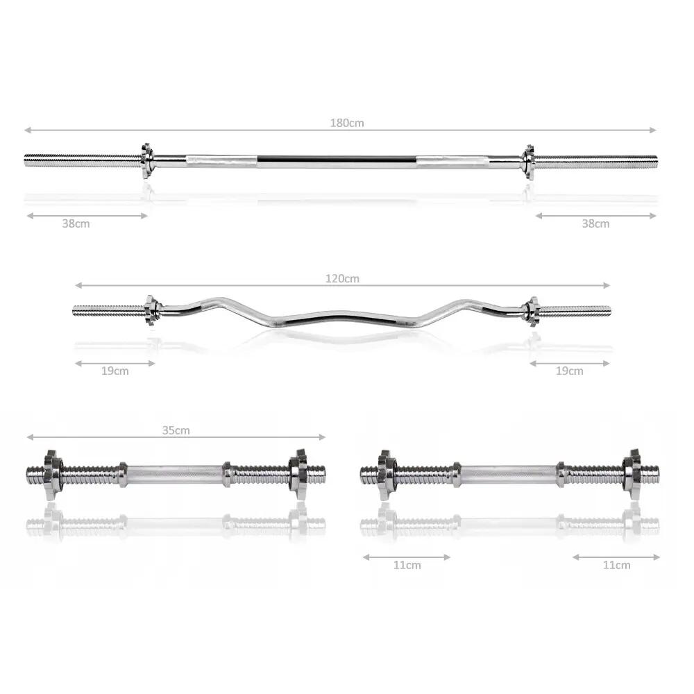 Zestaw kulturystyczny sztanga Sapphire Master 120kg talerze żeliwne gryfy stal 6/7
