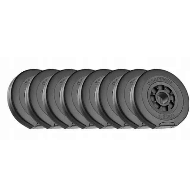 Zestaw kulturystyczny sztanga Sapphire SG-115kg talerze kompozytowe gryfy stalow 5/7