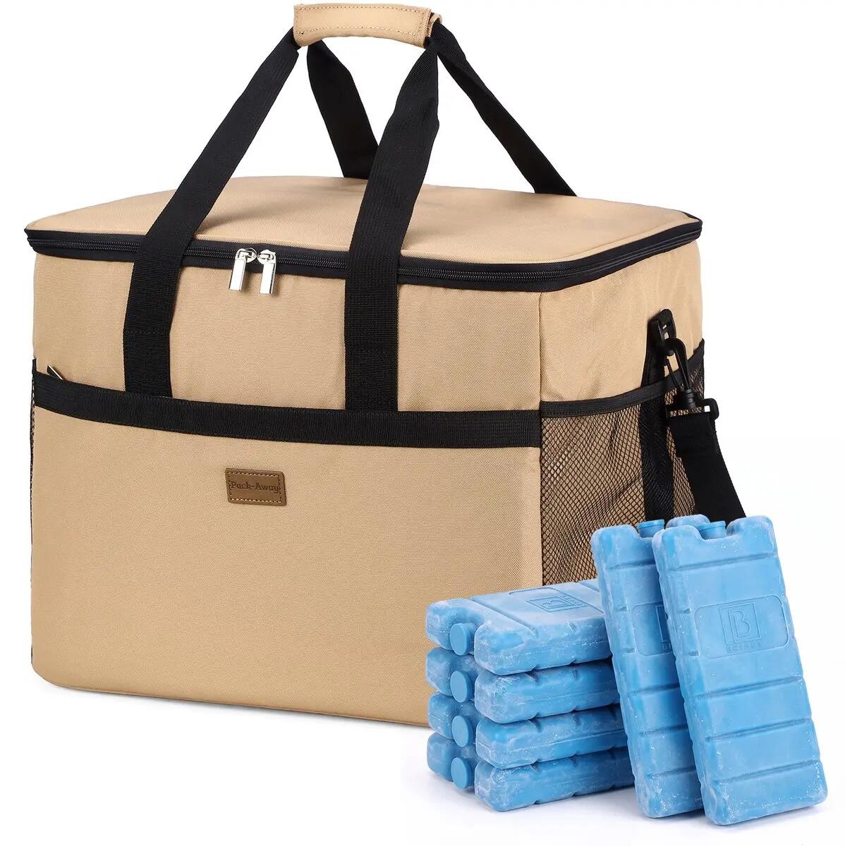 Koelbox Kamperen Fold 40L Opvouwbaar Incl. 6 Koelelementen Beige 7/7