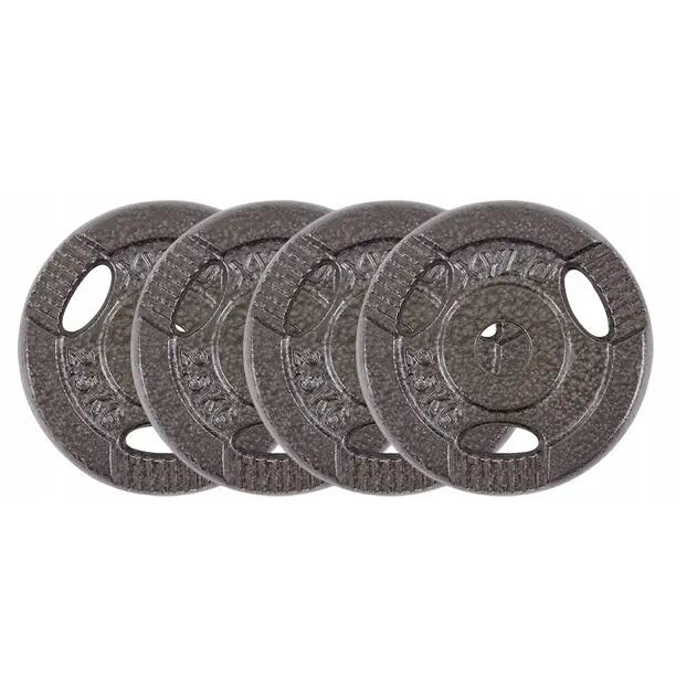 Zestaw kulturystyczny sztanga Sapphire Master 120kg talerze żeliwne gryfy stal 4/7