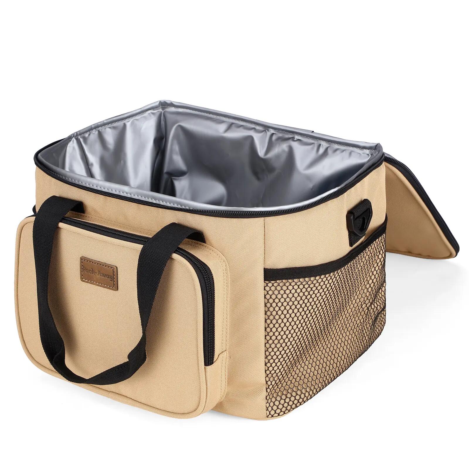 Koelbox Kamperen Fold 15L Opvouwbaar Incl. 2 Koelelementen Beige 7/7