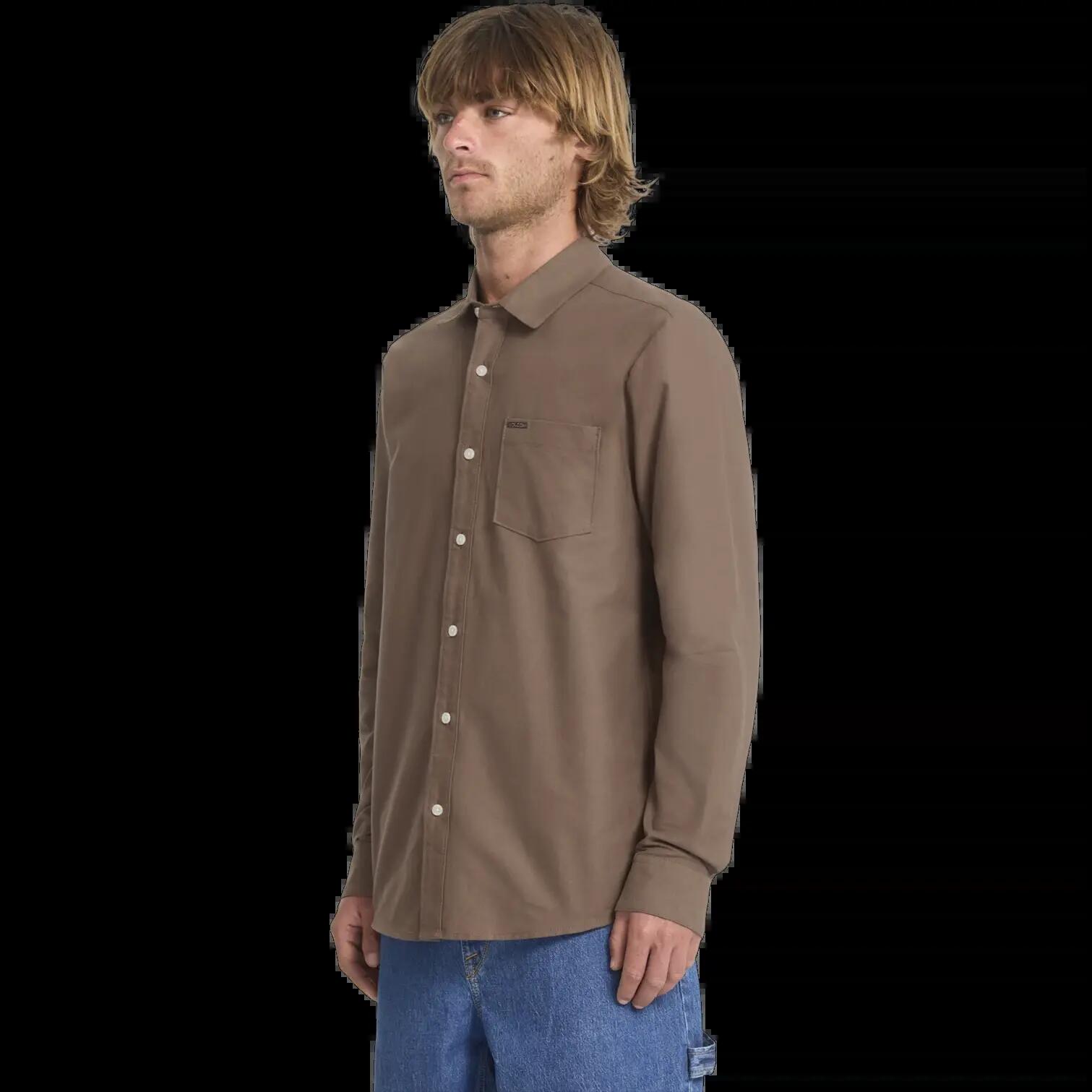Camisa Volcom Veeco Oxford Marrón Piedra 6/7
