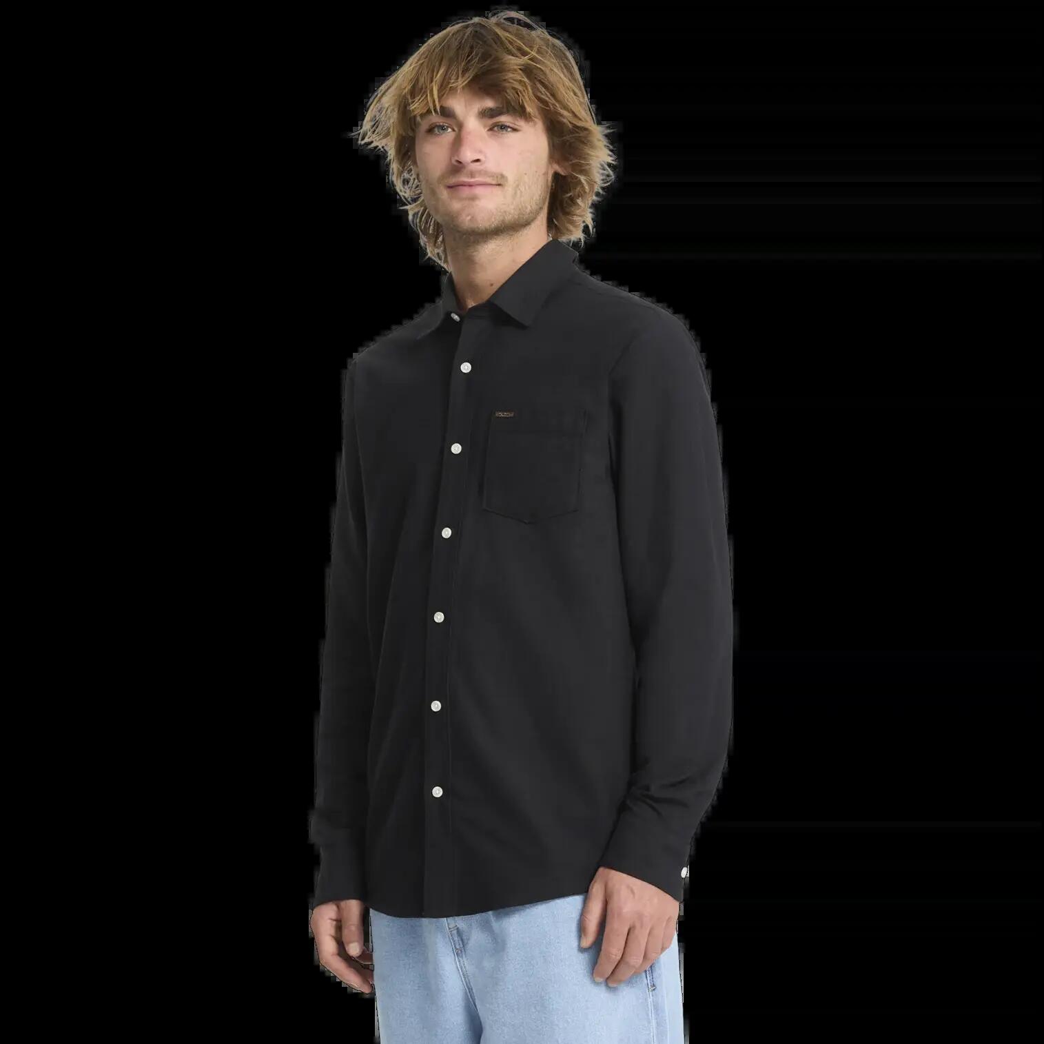 Camisa Volcom Veeco Oxford Negro Marrón 6/7