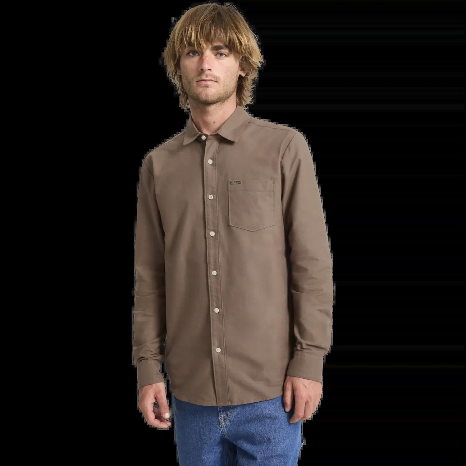 Camisa Volcom Veeco Oxford Marrón Piedra 5/7