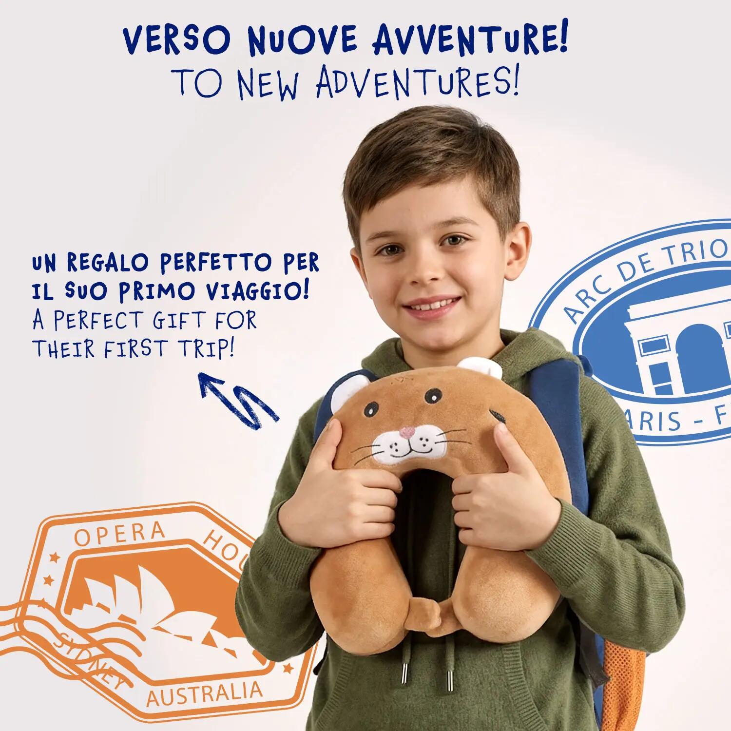 Zaino da Bambino con Cuscino Gatto da Viaggio Blu 9/9