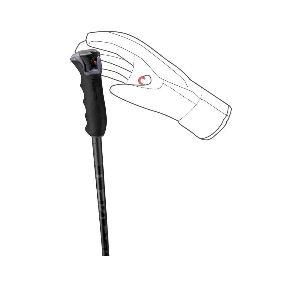 Bâtons de ski Leki Detect S Noir/Anthracite/Rouge vif 10/10